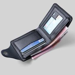 Men's Wallet Multi-card Leisure Men's Purse Short New Ticket Clip Coin Purse Double Line Card Case Money Clip Wholesale