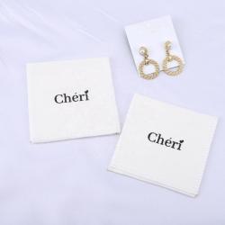 Custom Gold Logo Mini Canvas Ring Earring Necklace Jewelry Envelope Pouch Small  Cotton Flap Jewelry Bag