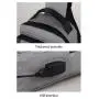 Trendy Fashion Private Label Stylish Business Men Travel Hiking Waterproof Oxford Large Cross Body Chest Messenger Bag With Usb