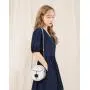 ZR692 Women's Bags Cat New Fashion PU Leather Girl Lovely Small Round Bag Zipper Shoulder Crossbody Phone Bag Female Party