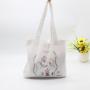 Wholesale Custom Logo Printed 6Oz Canvas Tote Bag Organic Handle Shopping Grocery Cotton Canvas Cloth Bags