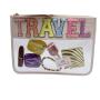 Chenille Letter Small Makeup Bag for Women Multi-purpose PVC Clear Zipper Pouch Waterproof Snacks Portable Lipstick Case
