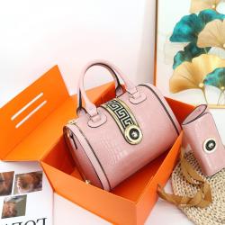 Ladysky top selling pillow shoulder Ladies Bag set of two Hand Bags Luxury  Women high quality designer PU crocodile bags 29cm