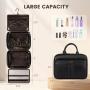 LOVEVOOK wholesale bathroom makeup bags with Hanging Hook waterproof Portable Leather Cosmetic purses for women Toiletry Bag