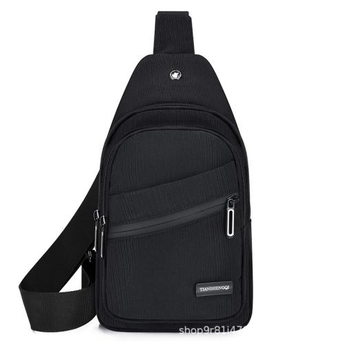 Wholesale Custom Fashion Travel Earphone Hole Anti-Theft Crossbody Bag OEM Logo Sports Chest Bag For Men