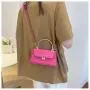 ZR766 Women's Bags Fashion Girl PU Leather Solid Color New Small Square Bag Simple Zipper Shoulder Crossbody Bag Female Party