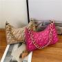 Hot Sale Pu Leather Womens Handbags Shoulder Bags Summer 2024 New Chain Small Square Bag Handheld One Shoulder Underarm Bag