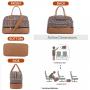 Realer 2021 Canvas Weekender Bag Womens Overnight Bag Carryon Weekend Travel Duffel Tote with Shoe Compartment with Toiletry Bag