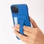 Luxury Designer Genuine Leather Mobile Phone Cover Case With Card Holder Finger Handle For Iphone 13 pro max