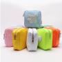 Stock Hot Pink Fashion Embroidery Patches Women Travel Toiletry Makeup Cosmetic Jewelry Cosmetic Bags & Cases Nylon Bags