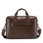 XL290 Genuine Leather Men's Business Bags Durable 14-20Inches Men's Laptop Bags Practical Simple Shoulder Bag Customized Logo