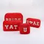 Keymay Hot Sale 27 Colors Personalized Embroidery Chenille Letter Patches Cosmetic Case Bag Christmas Pouch Christmas Makeup Bag