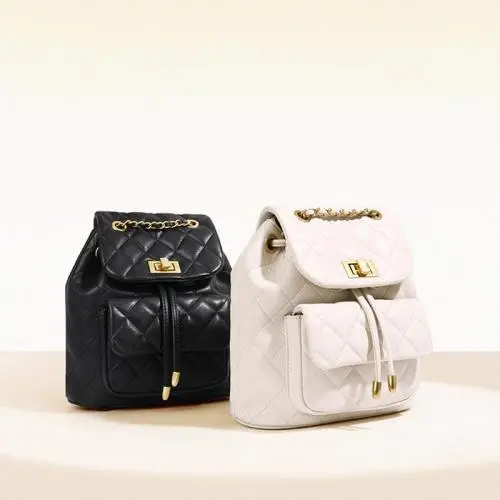 Elegant Women Handbag Pu Leather Travel Bags  Luxury Functional Women's Designer Quilted Shoulder Bag Cross Body Bag Backpack