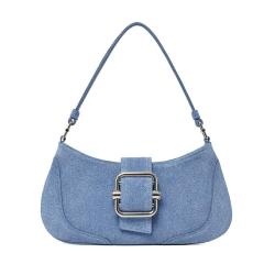 Fully Custom Factory Denim Women Underarm Bags Stylish Lady Hobo Bags Premium Metal Buckle Custom Logo Ladies Shoulder Bags