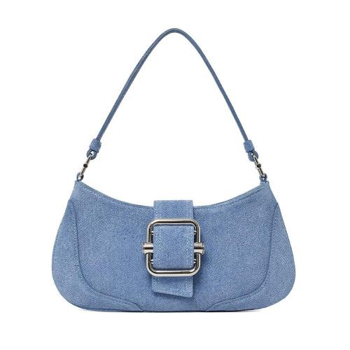 Fully Custom Factory Denim Women Underarm Bags Stylish Lady Hobo Bags Premium Metal Buckle Custom Logo Ladies Shoulder Bags