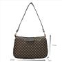 Ladies Portable Underarm Handbag Brand Pattern Design Print PU Leather Shoulder Bag