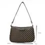 Ladies Portable Underarm Handbag Brand Pattern Design Print PU Leather Shoulder Bag