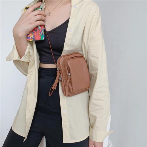 New Korean mini women's purse fashion trend square one-shoulder cross-body bag soft casual wallet mobile phone bag