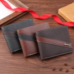 Men's wallet with multiple card slots, men's fashionable and casual horizontal money clip, trendy card holder and wallet