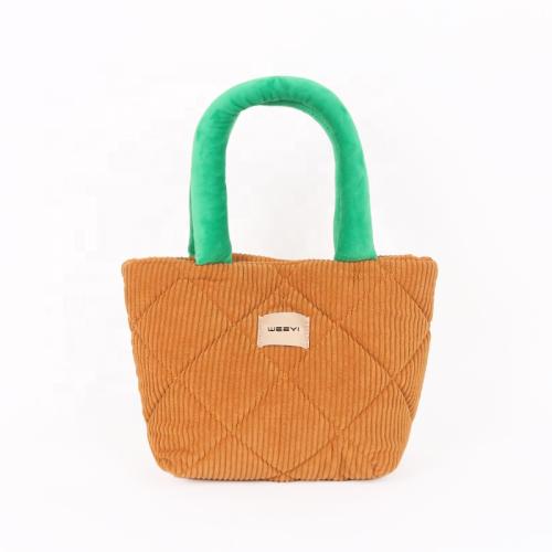 CHANGRONG Custom Soft Cute Stylish winter Corduroy Handbag for women