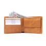 RFID blocking coin pocket wallet durable full grain leather bifold wallet for men