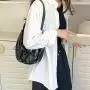New Silver Fashion Women's Bag Wrinkled Vegetarian Messenger Bags Soft PU Leather Large Capacity Hand Shoulder Bag