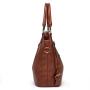 Large Capacity Women Handbag Personalized Lightweight Shoulder Bag Solid Monogrammed Rivet PU Leather Travel Tote Bag