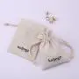 Custom Logo Printed 100% Linen Drawstring Bag Jewelry Hairpin Necklace Packaging Jute Linen Pouch