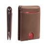 Wholesale leather money clip business credit card holder wallet leather slim wallet with money clip