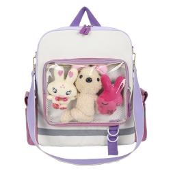 2021 China Manufacturer Custom Low MOQ Fashion Nylon Ita Bags Clear PVC Window Customized Ita Backpack