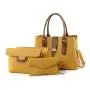 OEM ODM Bolsas Women Handbags Solid Color  Vegan Leather 4 PCS Set Mini Purses Custom Ladies Shoulder Handbags