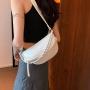 HR776 Fashion Women Chest Bag Personalized Wide Shoulder Strap Crossbody Bag Girl's Versatile Zippers Phone Storage Waist Bag