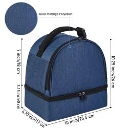 Bento bag large thickened student lunch bag Oxford cloth one shoulder outdoor picnic thermal insulation bag