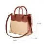 OEM ODM Ladies Fashion Handbags Ladies Fashion PU Leather And Canvas Tote Bags For Women