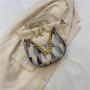 Crocodile Stripe Wholesale Women Handbags Metal Chain Handbag Factory Rainbow Designer Shoulder Bags