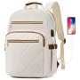 Custom Quilted Work Bookbag Fits 17.3 Inch Business Laptop Backpack Lightweight School Bag For College