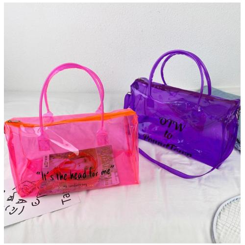 Custom Fashion Neon Sports Bag Waterproof Tote Outdoor Multifunction Weekend Travel Organizer Clear PVC Duffle Bag