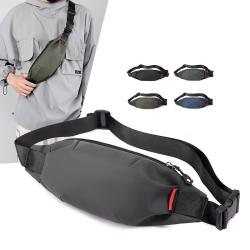 High Quality Custom Simple Solid Color Running Waist Pack Phone Bag Small Sport Zipper Waist Bag