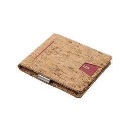 Natural cork slim wallet handmade men rfid blocking front pocket money clip cork wallet