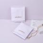 Custom Embroidery Cotton Twill Envelope Necklace Jewelry Storage Pouch Mini Flap Gift Earring Jewelry Bag