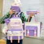 KBW552 Value Set 5-piece-set Shoulder Bag New Junior High School Student Schoolbag Canvas Print Cute Travel Backpack