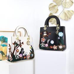 high handmade ladies bag designer female bag good quality factory direct sales flowers handbag for women luxury trends bag 25 cm