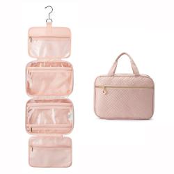 LOVEVOOK New Fashion Travel PVC Cosmetic Bags Portable Hanging Hook Women Toiletry Organizer Storage Makeup Bag Bath Wash Pouch