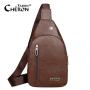 2022 Custom Popular Designer Large Capacity Black Man Leather Chest Pu Crossbody Bag