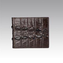OEM ODM  Billeteras De Cuero Dompet Pria Porte Feuille Homme Cuir Luxury 100% Real Crocodile Skin Leather Men'S Bifold Wallets
