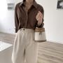 Customized LOGO Canvas Splicing PU Leather Handbag High Quality Fabric Tote Bag Crossbody Fashion Cylinder Bucket Bag
