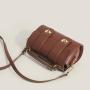 2024 Vegan Leather Ladies Hand Bags Two Buttons Design Shoulder Bag With Removable Strap