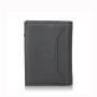 New Custom Men Leather  Metal Credit Card Holder With Zipper Pocket Aluminum Pop Up Wallets RFID Blocking