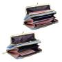 HR590 Women's Wallet With Long Zipper Buckle PU Leather Girls' Handheld Money Clip Wallet Ladies Card Holder Gift Phone Purse