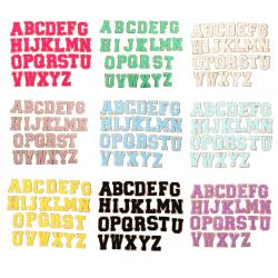 Keymay Bag Wholesale Mix Color Chenille Letter Love Heart Lightning Patch Decorative Repair Patches DIY Cosmetic Bag